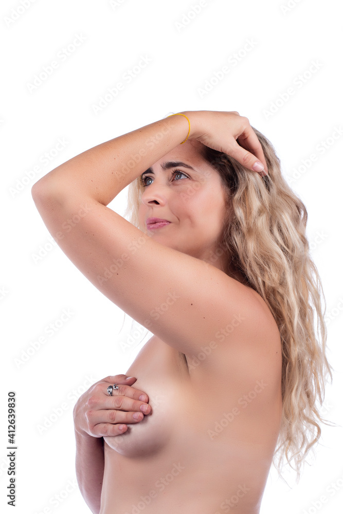 Fototapeta premium woman Breast self examination