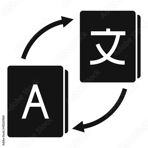 Foreign translator icon. Simple illustration of foreign translator vector icon for web design isolated on white background