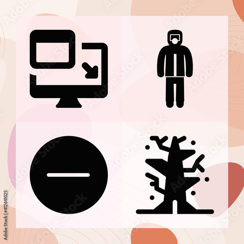 Simple set of contamination related filled icons
