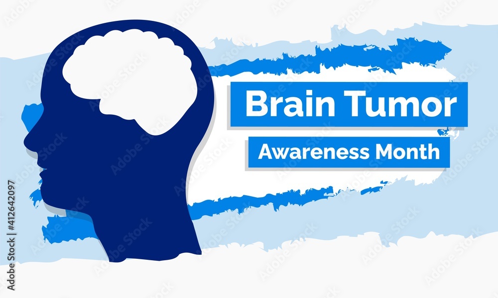 Brain Tumor Awareness Month Banner For Social Media Post with red