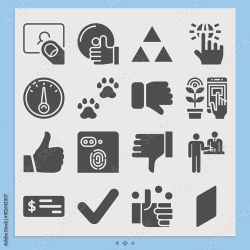 Simple set of digit related filled icons.