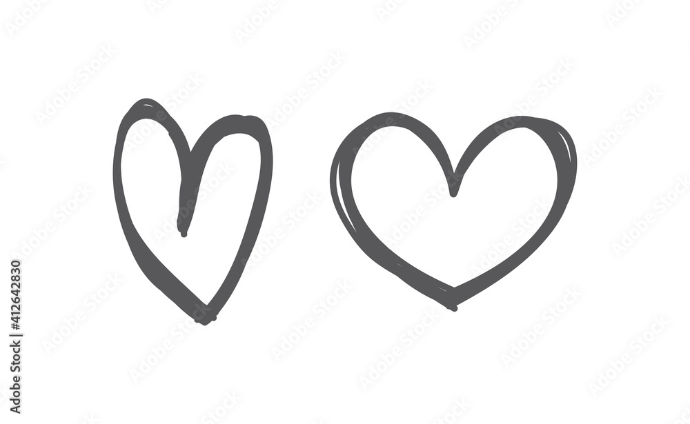 Heart doodles set. Hand drawn hearts collection. Valentine's day sketched design elements. Heart doodles set. Hand drawn hearts collection. Valentine's day sketched design elements.