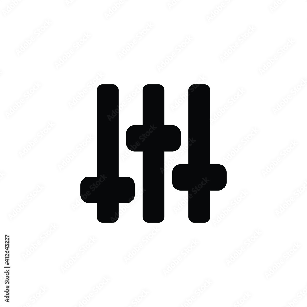 Equalizer button vector solid icons Equalizer button vector solid icons