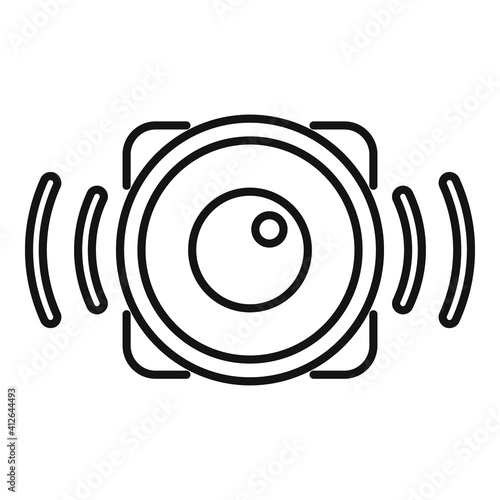 Speaker announcer icon. Outline speaker announcer vector icon for web design isolated on white background