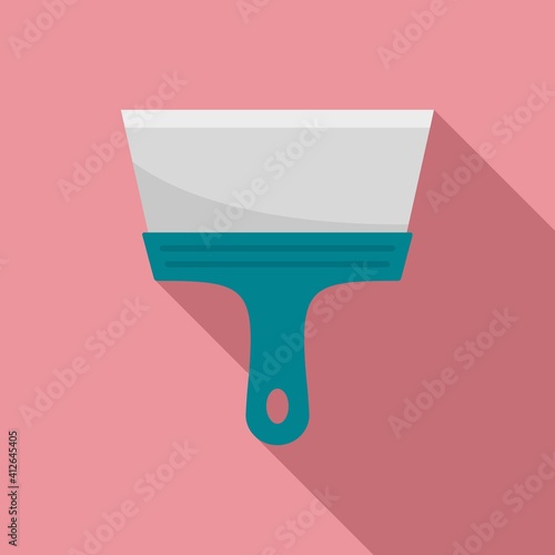 Putty knife glove icon. Flat illustration of putty knife glove vector icon for web design