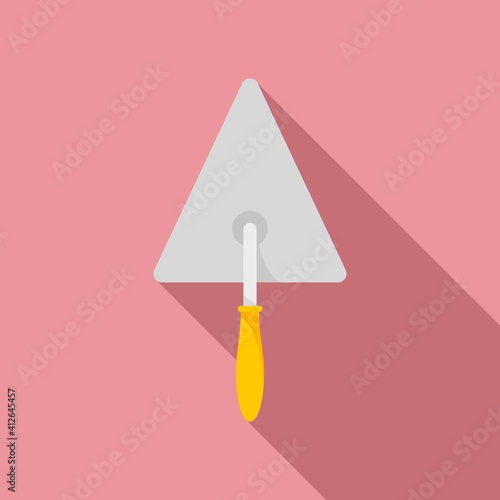 Putty knife hand icon. Flat illustration of putty knife hand vector icon for web design