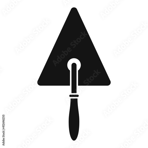 Putty knife hand icon. Simple illustration of putty knife hand vector icon for web design isolated on white background