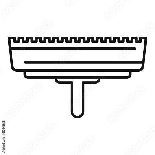 Putty knife dirty icon. Outline putty knife dirty vector icon for web design isolated on white background