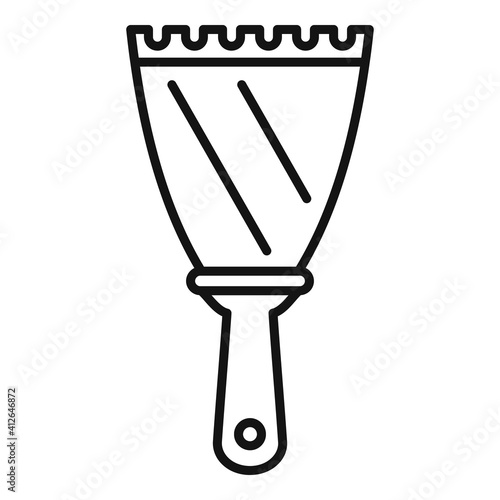 Putty knife drywall icon. Outline putty knife drywall vector icon for web design isolated on white background