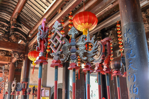 Temple scene of Tianhou Temple in Penghu, Taiwan photo