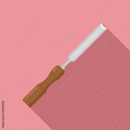 Chisel industry icon. Flat illustration of chisel industry vector icon for web design