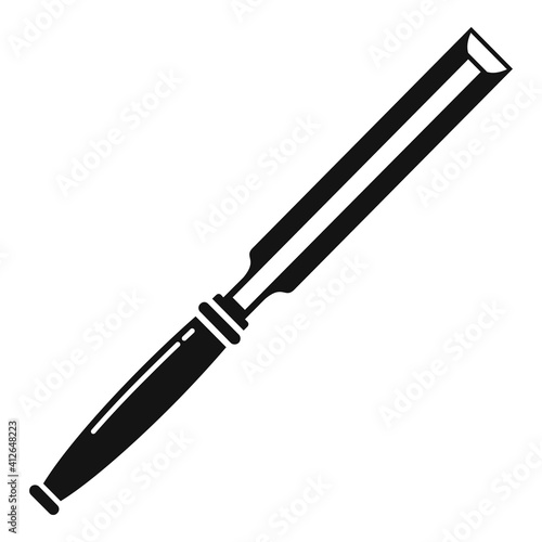 Chisel construction icon. Simple illustration of chisel construction vector icon for web design isolated on white background