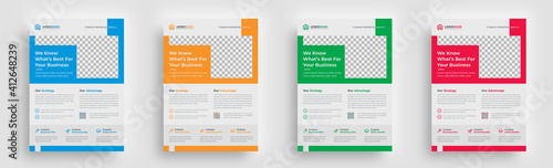 flyer. creative corporate minimal multipurpose official business magazine poster with creative geometric unique shape advertising flyer template print design