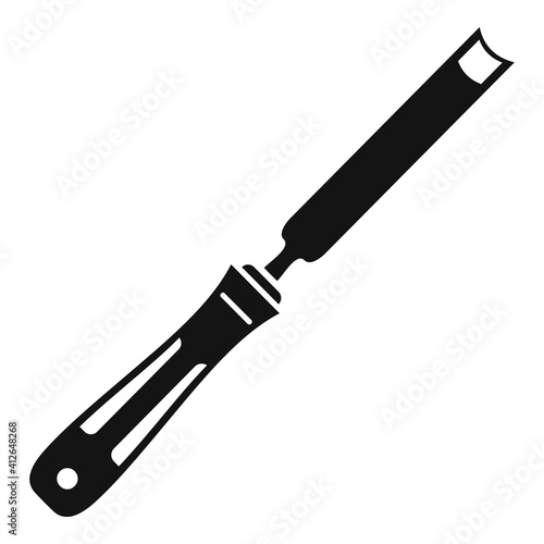 Chisel equipment icon. Simple illustration of chisel equipment vector icon for web design isolated on white background
