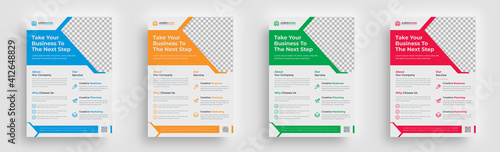 flyer. newest trendy creative corporate multipurpose business official magazine poster with creative unique shape advertising flyer template print design