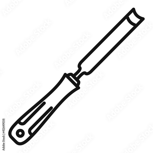 Chisel craft icon. Outline chisel craft vector icon for web design isolated on white background