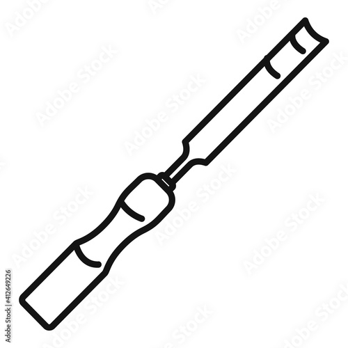 Chisel repair icon. Outline chisel repair vector icon for web design isolated on white background