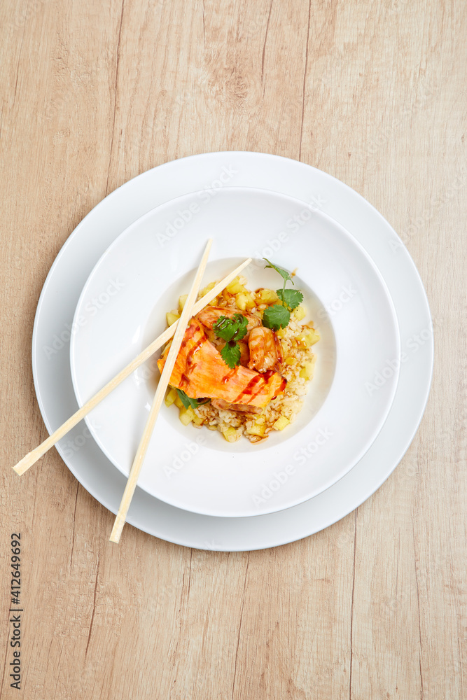 fried rice with shrimps and herbs fried rice with shrimps and herbs