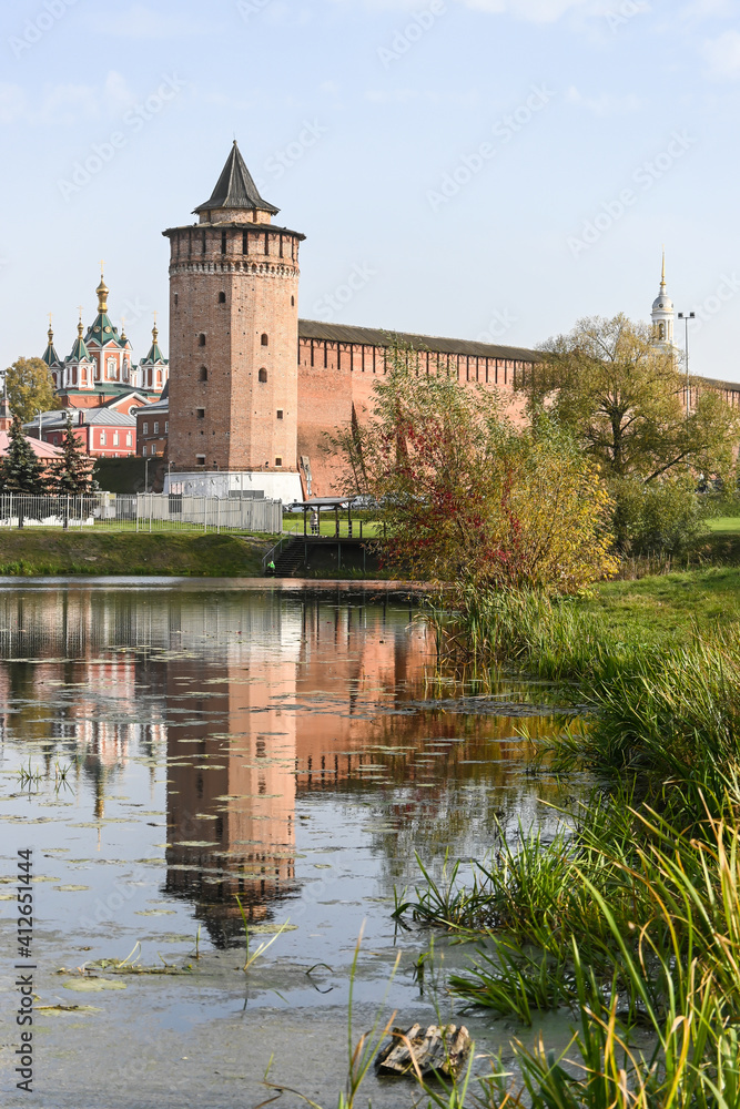 Autumn in the old town in the Moscow region.