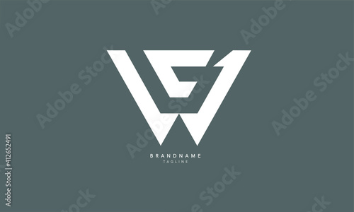 Alphabet letters Initials Monogram logo WC, CW, W and C