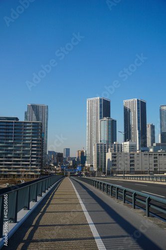 Toyosu Bridge Tokyo Japan Walking Way Stock Photo Stock Images Stock Pictures © Artem Dulub