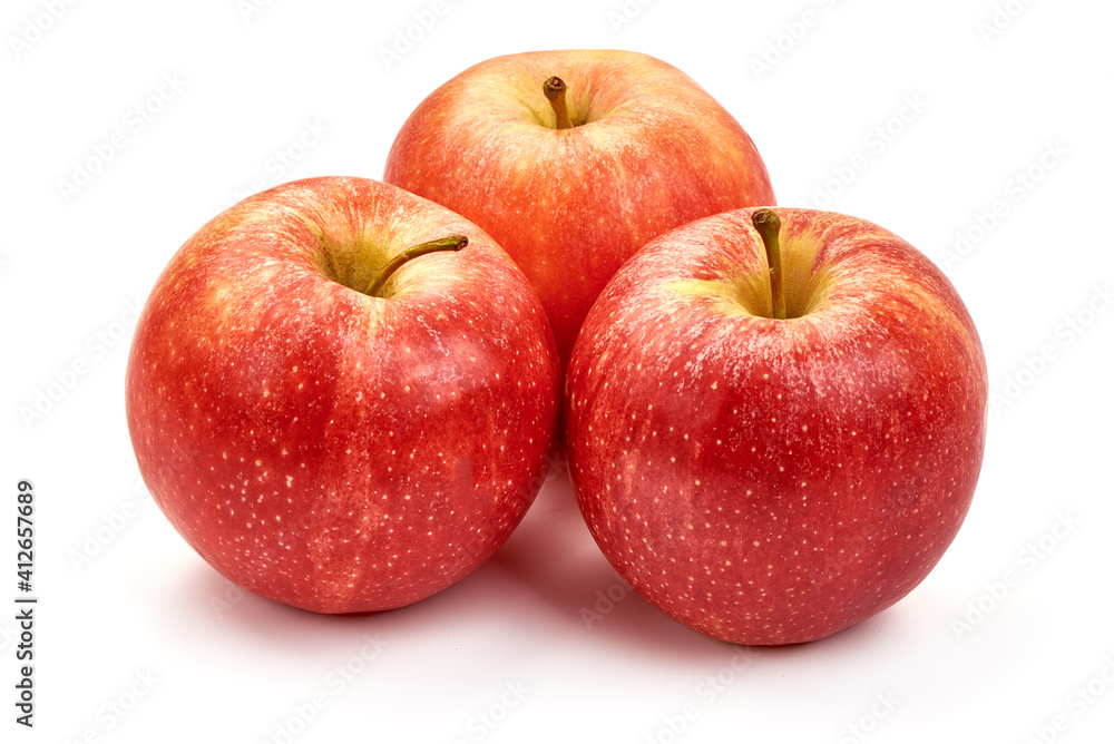 Red apples, isolated on white background Red apples, isolated on white background