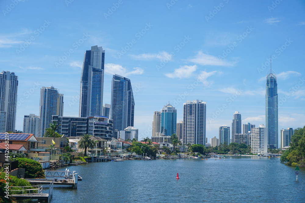 Fototapeta premium Gold Coast city Queensland Australia Stock Photo Stock Images Stock Pictures