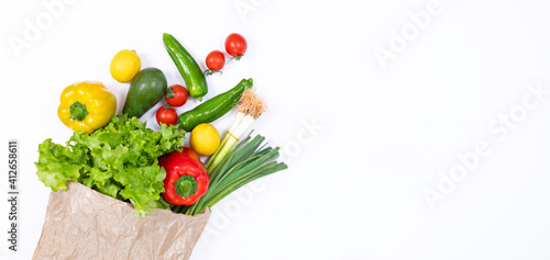 vegetables in a paper bag