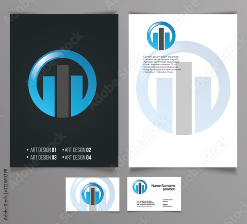logo vector icon building, architectural firm logo, corporate design styling for the firm