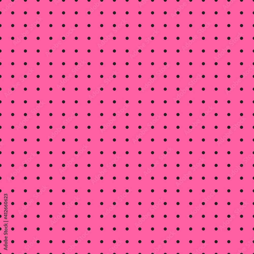 Black and pink Polka Dot seamless pattern. Black and pink Polka Dot seamless pattern.