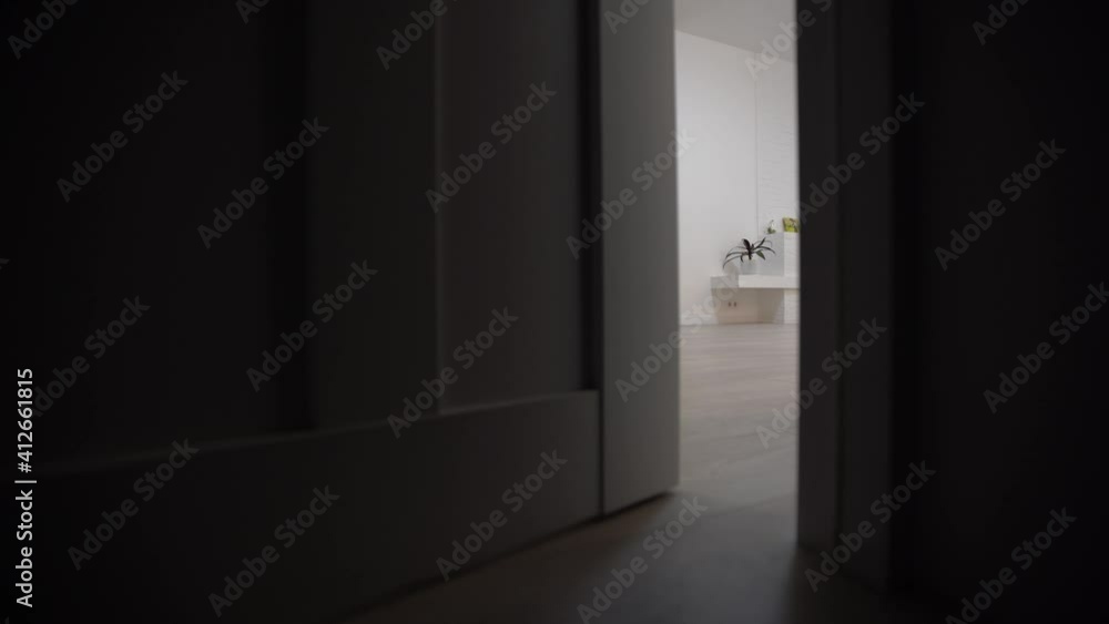 the door to the living room is open and then the door is closed the door to the living room is open and then the door is closed