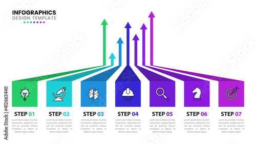 Infographic design template. Creative concept with 7 steps