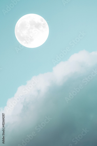 Minimalistic Moon and Cloud