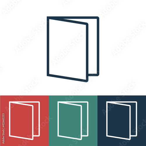 Linear vector icon with folder
