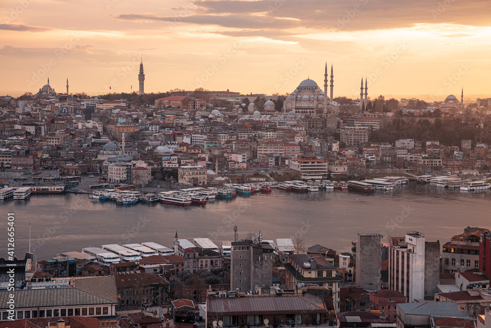 Istanbul skyline Bosphorus 