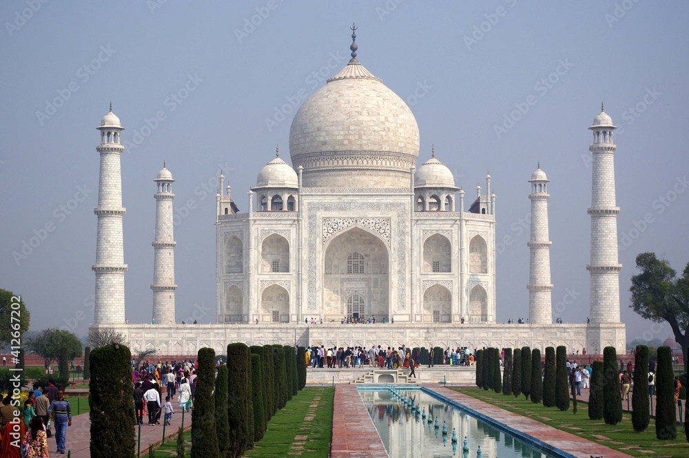 Fototapeta premium Taj Mahal, Agra, Rajasthan, Inde