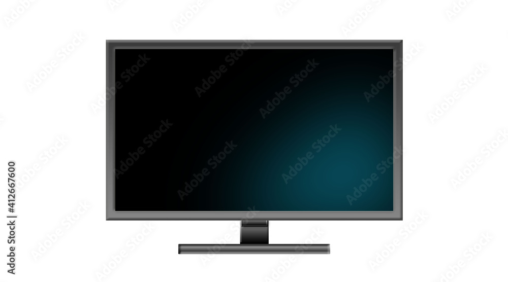 Lcd tv monitor isolated on white background. Lcd tv monitor isolated on white background.
