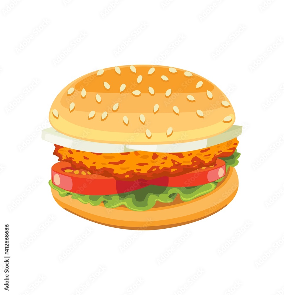 chicken burger Tasty include cutlet tomato salad. chicken burger Tasty include cutlet tomato salad.