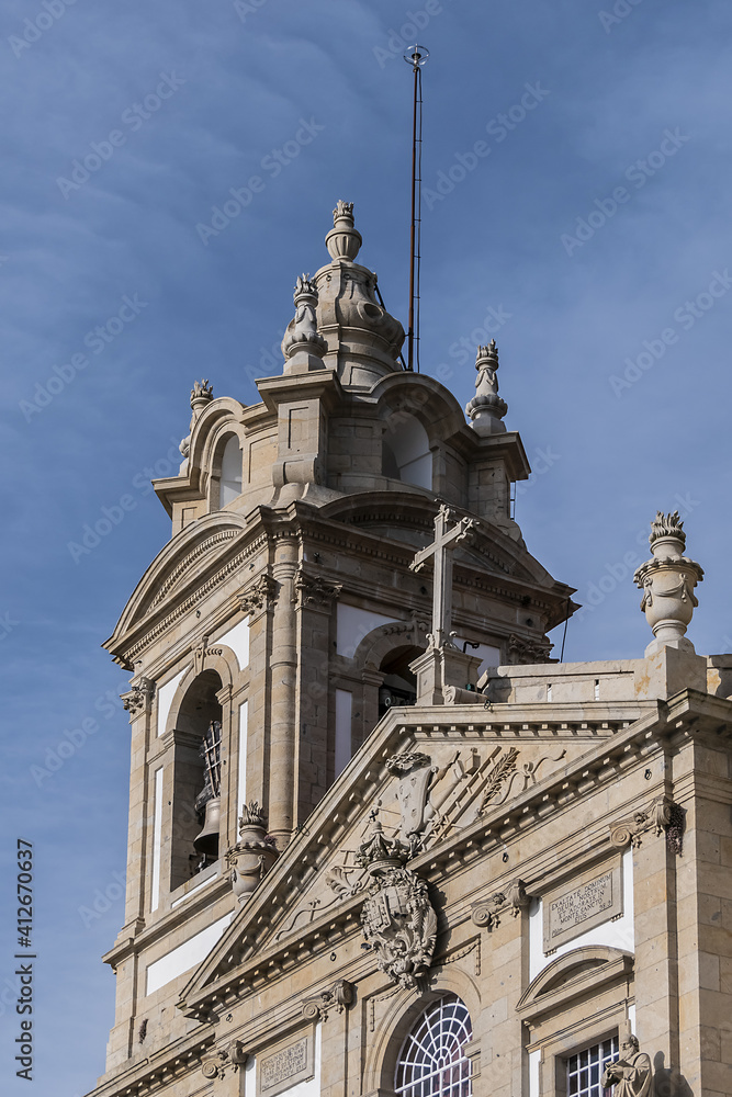 Architectural details of Good Jesus of the Mount church (Bom Jesus do Monte, 1784) by Carlos Amarante near Braga. Portugal. Architectural details of Good Jesus of the Mount church (Bom Jesus do Monte, 1784) by Carlos Amarante near Braga. Portugal.