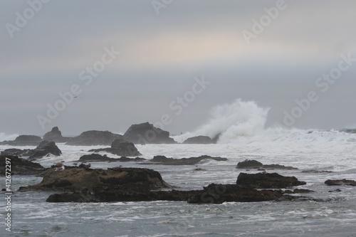 Mavericks Waves Half moon Bay Foggy Day