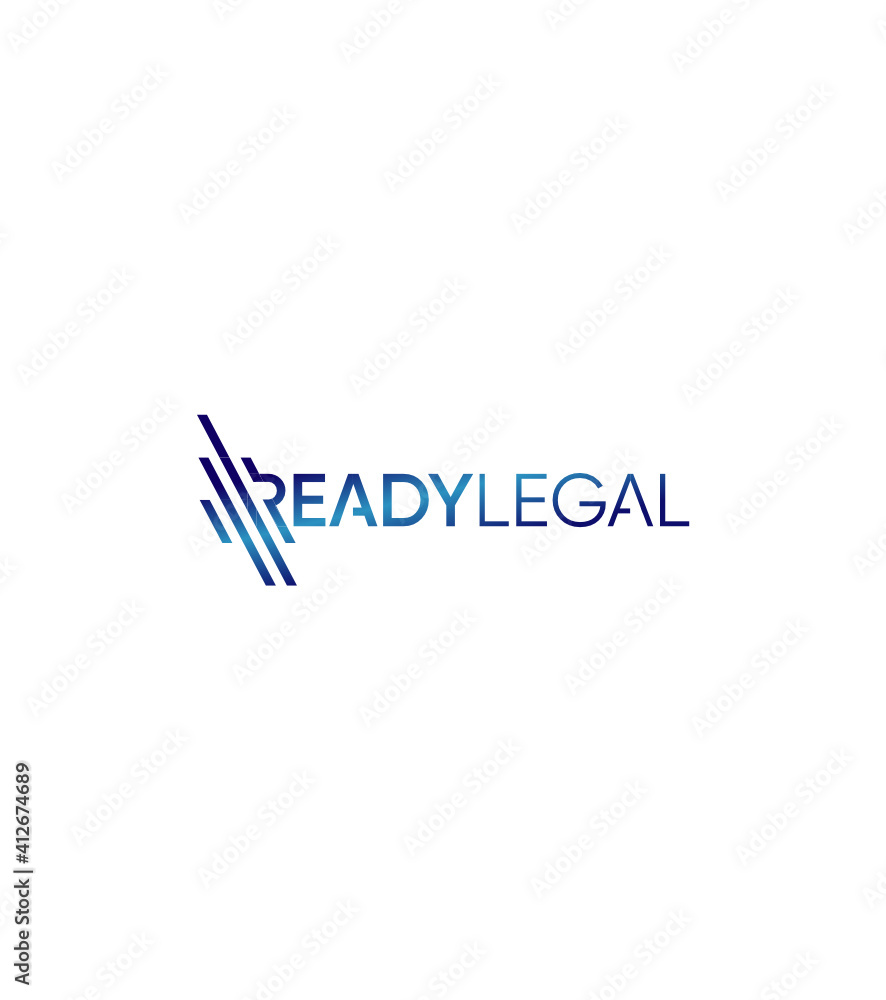 Ready Legal logo template, vector logo for business and company identity 