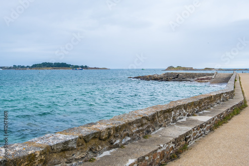 The town of Roscoff in coast of the north of France, Brittany France © kateafter