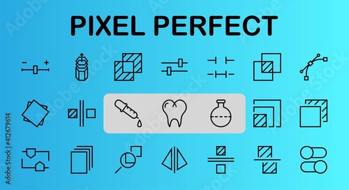 A simple set of image editing related vector line icons. Contains icons such as crop, copy, scale, rotate and more. Editable stroke. 48x48 Pixel Perfect. On white background