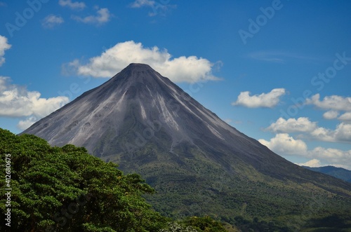 Landscape Panorama picture from Volcano Arenal next to the rainforest  Costa Rica Pacific  Nationalpark  great view