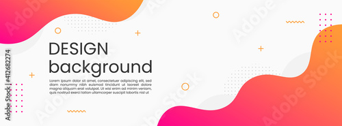 Modern template banner with gradient color.  Abstract background for social media, web sites. 