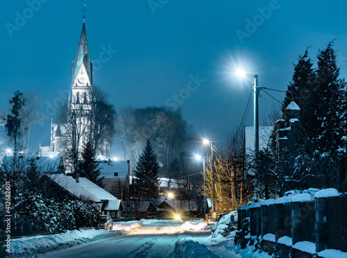 church in the winter