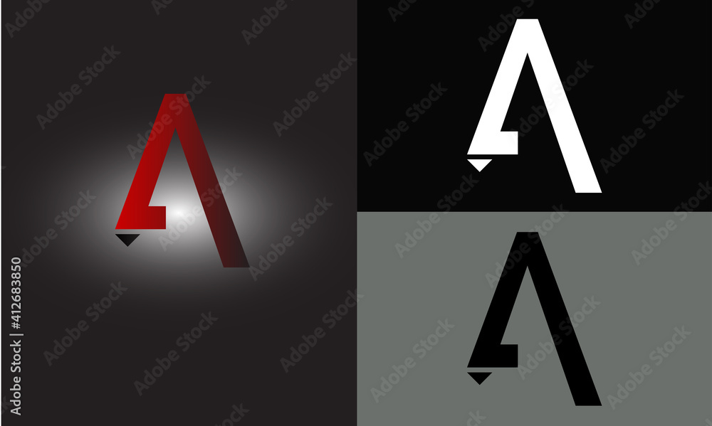 Letter A logo design gradient creative minimal monogram symbol. Universal elegant vector sign design. Premium business logotype. Graphic alphabet symbol for corporate business identity Letter A logo design gradient creative minimal monogram symbol. Universal elegant vector sign design. Premium business logotype. Graphic alphabet symbol for corporate business identity