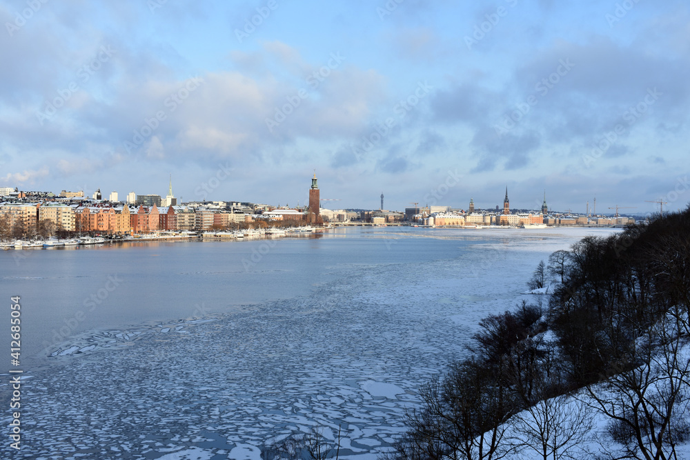 Snow and winter in Stockholm Sweden