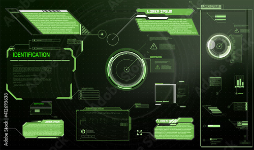 Callout bar labels with titles in HUD style. Interface elements, UI, GUI. Info boxes hud templates. Futuristic set advertising communication. Vector illustration Callouts.