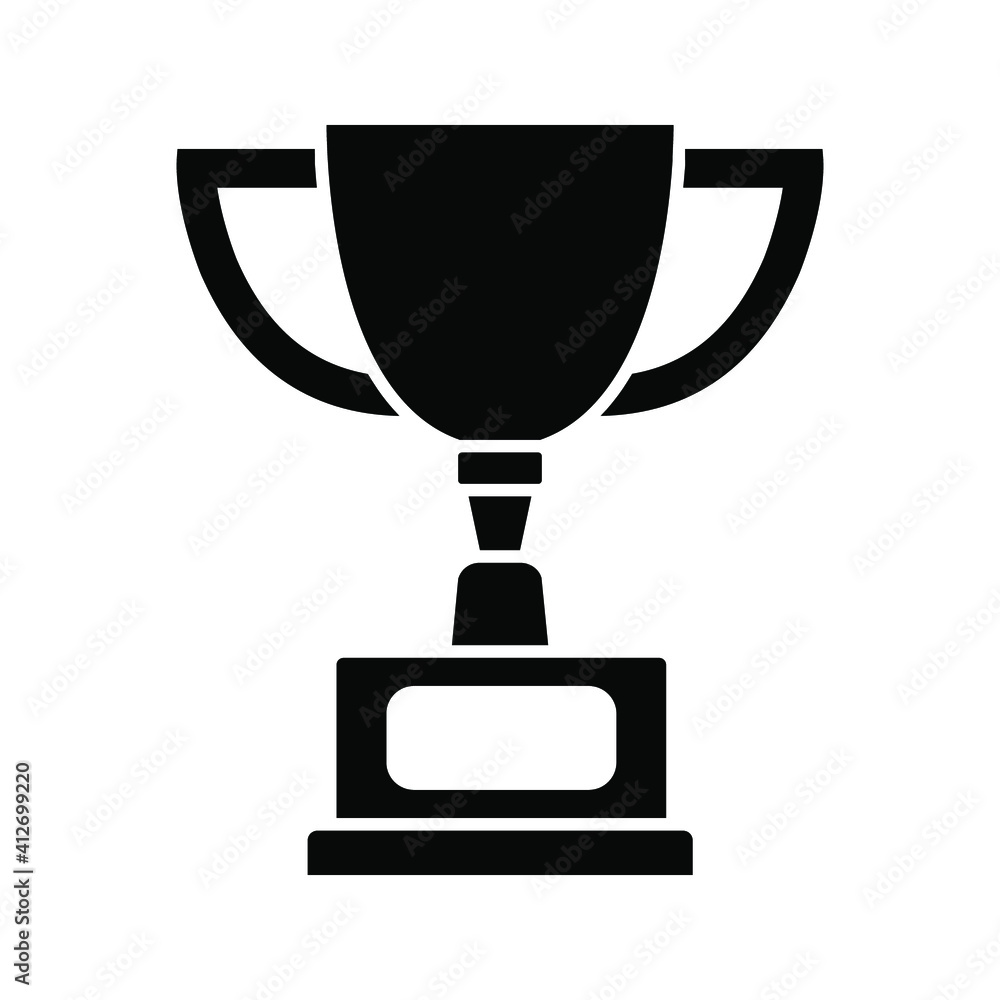 Winner trophy icon vector, symbol of victory event color editable on white background Winner trophy icon vector, symbol of victory event color editable on white background